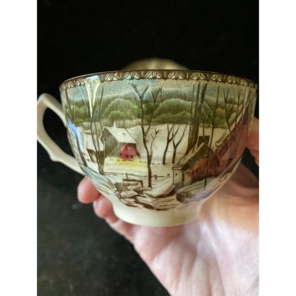 Johnson Bros "The Friendly Village" Cup and Saucer, The Ice House, England - Picture 7 of 8